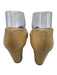 Chanel Shoe Size 40 Tan Leather Cap Toe Block Heel Slip On Pumps Tan / 40