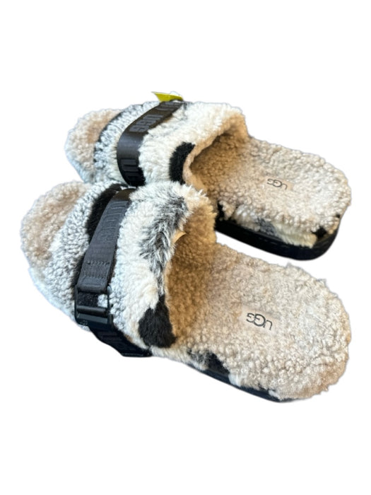 Ugg Shoe Size 8 Gray & Black shearling Platform Mules Gray & Black / 8