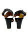 Tory Burch Shoe Size 10.5 Black Suede Leather Stacked Heel Sandals Black / 10.5