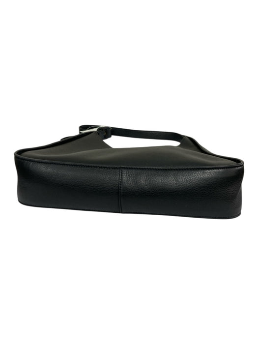 Tory Burch Black Leather Shoulder Bag Magnetic Close Bag Black / S/M