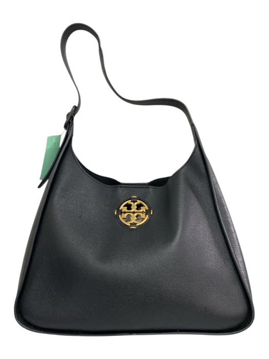 Tory Burch Black Leather Shoulder Bag Magnetic Close Bag Black / S/M