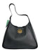 Tory Burch Black Leather Shoulder Bag Magnetic Close Bag Black / S/M