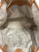 Tory Burch White, Brown, Navy Leather Woven Raffia Stripe Bag White, Brown, Navy