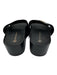 Tory Burch Shoe Size 10 Black & Gold Leather Slide Gold Button Detail Sandals Black & Gold / 10