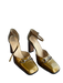 Gucci Shoe Size 38.5 Mustard Patent Leather Silver Hardware High Heel Shoes Mustard / 38.5