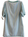 S'edge Size M Green, White & Blue Polyester Collarless Balloon Sleeve Dress Green, White & Blue / M