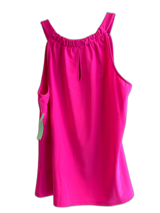 Jude Connally Size L Pink Nylon & Spandex Boat Neck Sleeveless Solid Color Top Pink / L