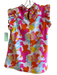 Jude Connally Size M Pink, Blue & Orange Nylon & Spandex Ruffle Neck Top Pink, Blue & Orange / M