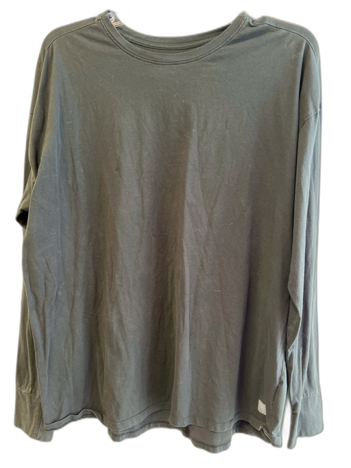 Vuori Size M Black Cotton Round Neck Long Sleeve Solid Basic Top Black / M