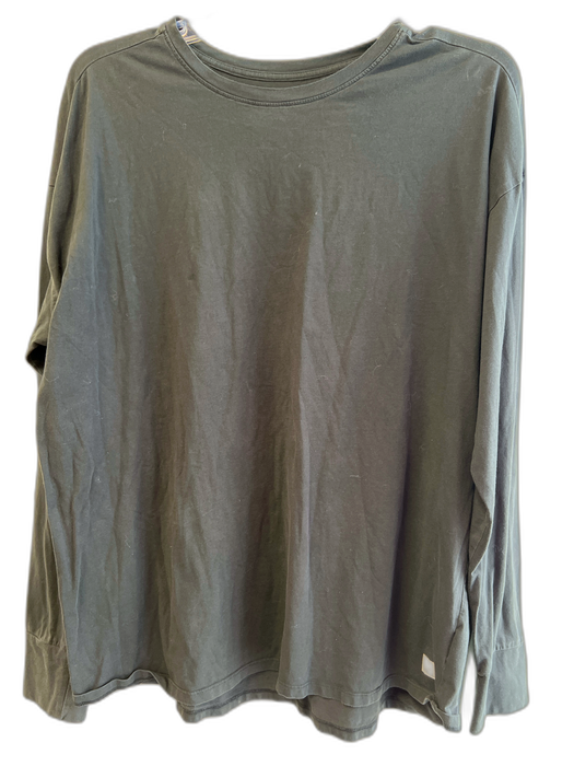 Vuori Size M Black Cotton Round Neck Long Sleeve Solid Basic Top Black / M