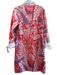 CK Bradley Size M Pink & blue Polyester Collar Long Cuff Sleeve Dress Pink & blue / M