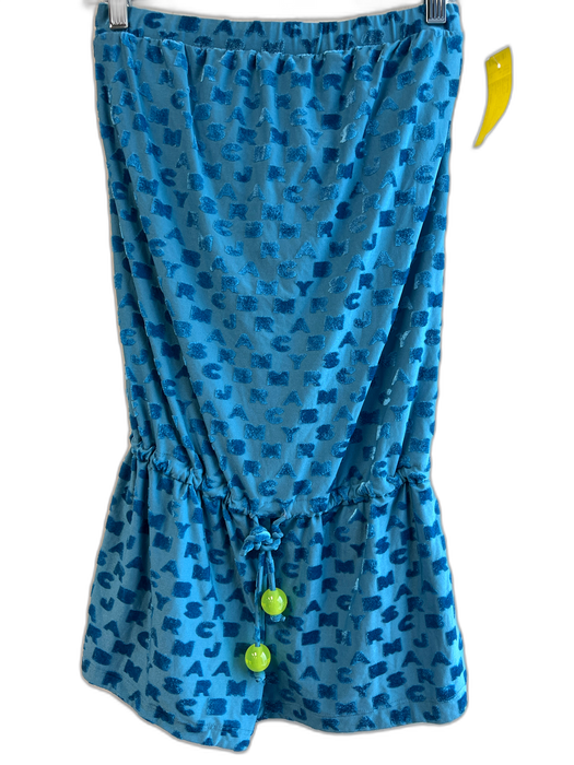 Marc By Marc Jacobs Size Small Blue Nylon Blend Strapless Tie at Waist Romper Blue / Small