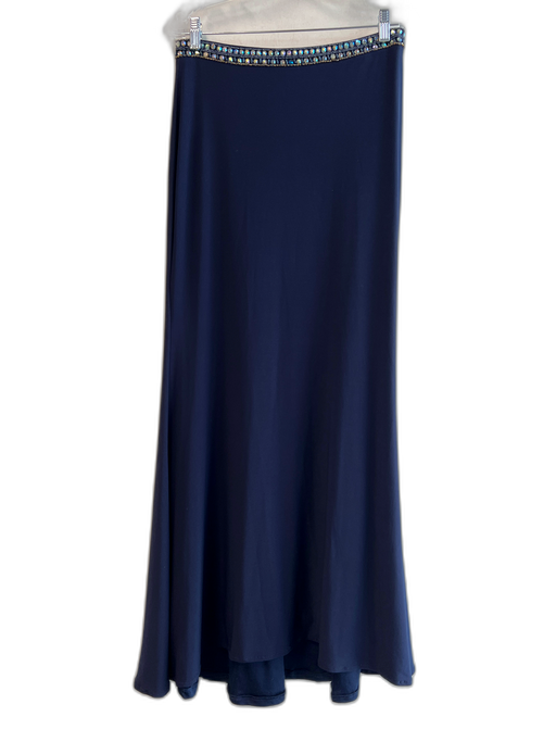Dave & Johnny Size 5/6 Navy Polyester Rhinestone Embellished high neck Skirt Set Navy / 5/6