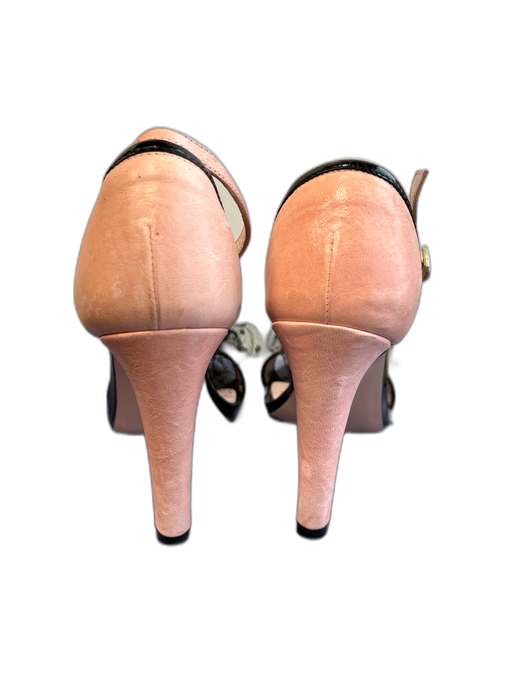 Valentino Garavani Shoe Size 38 Pink & Black Patent Leather Ankle Buckle Shoes Pink & Black / 38