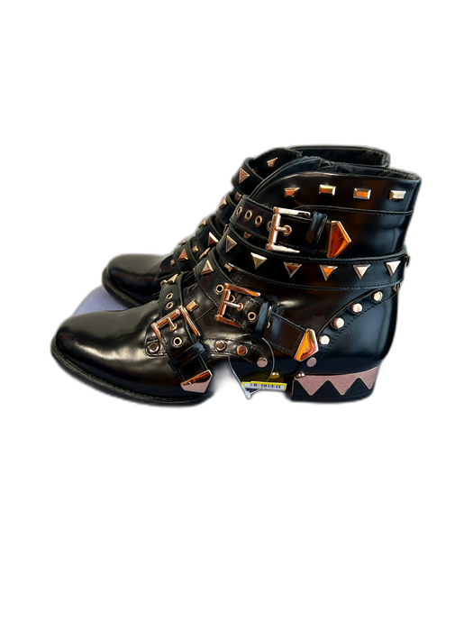 Sophia Webster Shoe Size 38 Black Leather Rosegold Hardware Studs Booties Black / 38