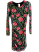 Desigual Size Est Small Black, Green & Pink Print No Fabric Tag Boat Neck Dress Black, Green & Pink Print / Est Small