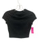 Alo Size Est S Black Short Sleeve Crew Neck Cropped Top Black / Est S