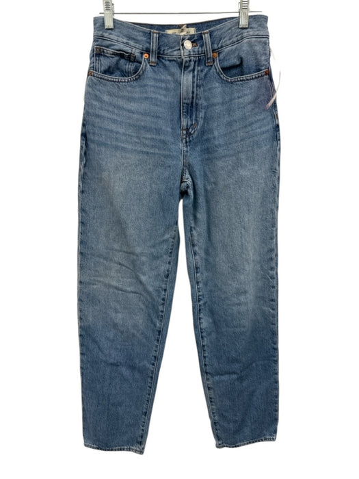 Madewell Size 25 Medium Wash Cotton Denim High Rise Straight Leg Jeans Medium Wash / 25