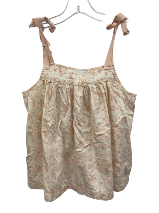 Lake Size S Pink & White Cotton Sleeveless Floral Elastic Waist Short Set Pink & White / S
