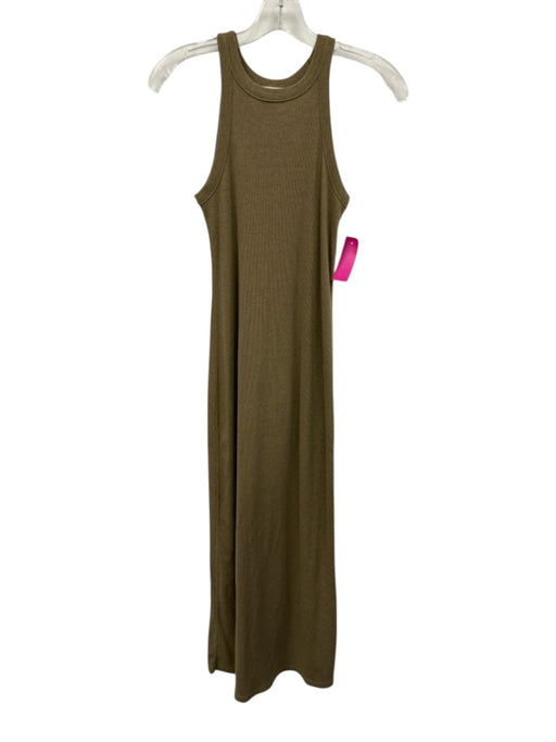 Buck Mason Size XS Camo Green Cotton Blend Sleeveless Ribbed tank dress Dress Camo Green / XS