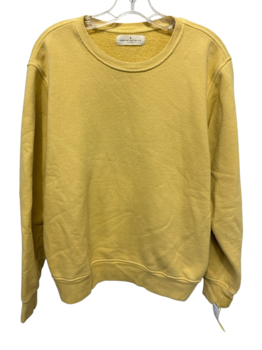 Imogene + Willie Size XL Butter Yellow Cotton Blend Long Sleeve Sweatshirt Butter Yellow / XL