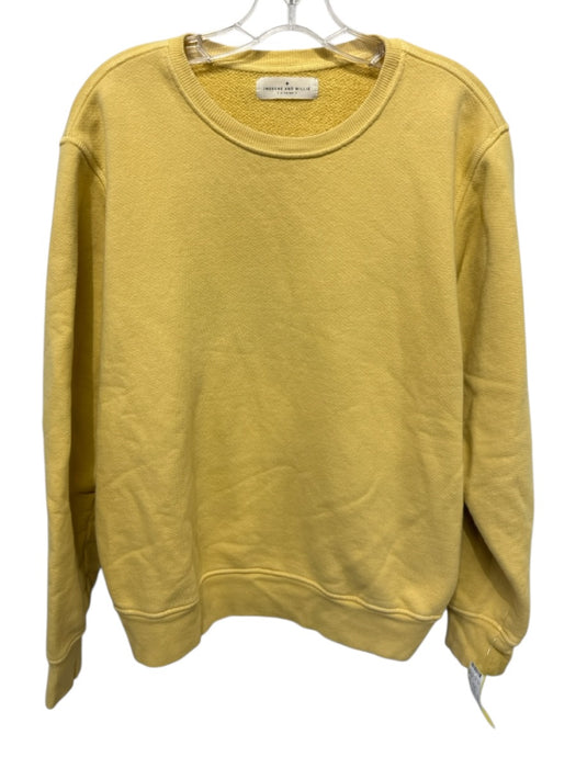 Imogene + Willie Size XL Butter Yellow Cotton Blend Long Sleeve Sweatshirt Butter Yellow / XL
