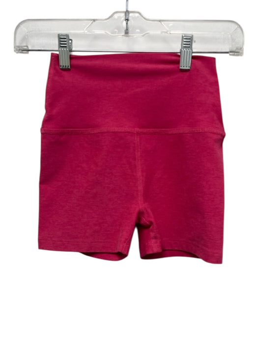 Beyond Yoga Size XS Bright Pink Polyester Heathered biker shorts Short Set Bright Pink / XS