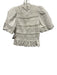Sea New York Size XS White Cotton Short Puff Sleeve Eyelet Ribbed Detail Top White / XS