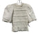 Sea New York Size XS White Cotton Short Puff Sleeve Eyelet Ribbed Detail Top White / XS
