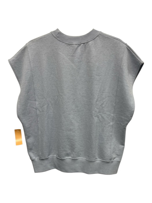 Frankie Shop Size M Pale Blue Cotton Heathered Cap Sleeve Sweatshirt Top Pale Blue / M