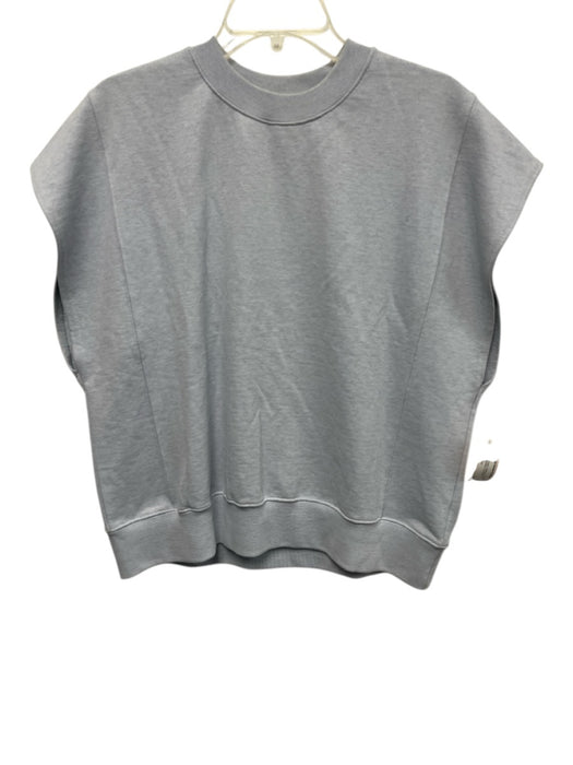 Frankie Shop Size M Pale Blue Cotton Heathered Cap Sleeve Sweatshirt Top Pale Blue / M