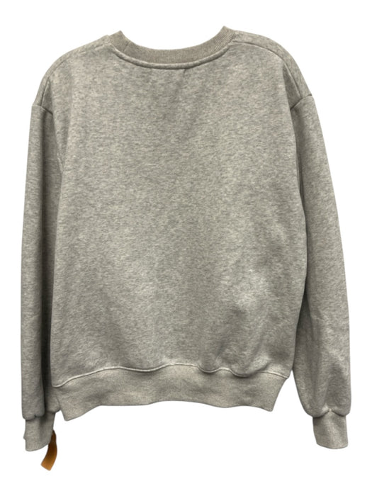 Parke Size S/M Gray & navy blue Cotton Logo Crew Neck Long Sleeve Sweatshirt Top Gray & navy blue / S/M