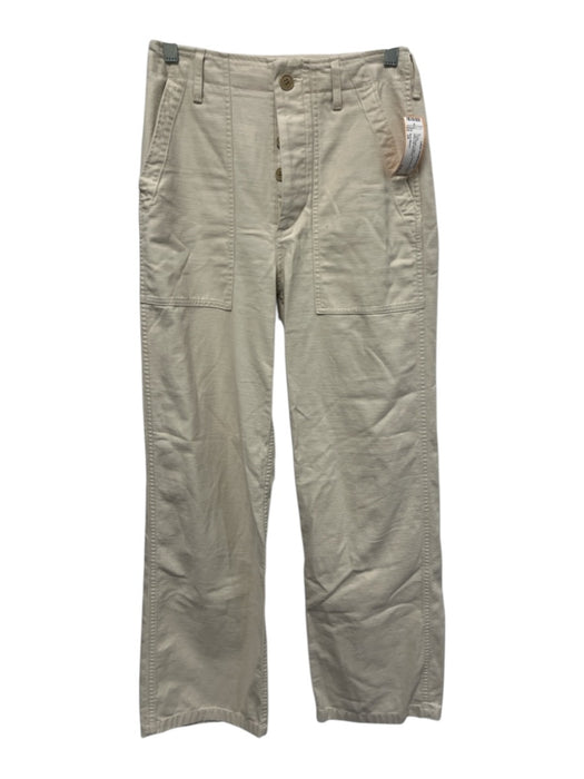 Buck Mason Size 24 Light Beige Cotton Carpenter Pockets Wide Leg Pants Light Beige / 24