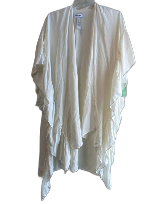 Nordstrom Size One Size White Viscose Short Sleeve solid color Ruffle Detail Top White / One Size