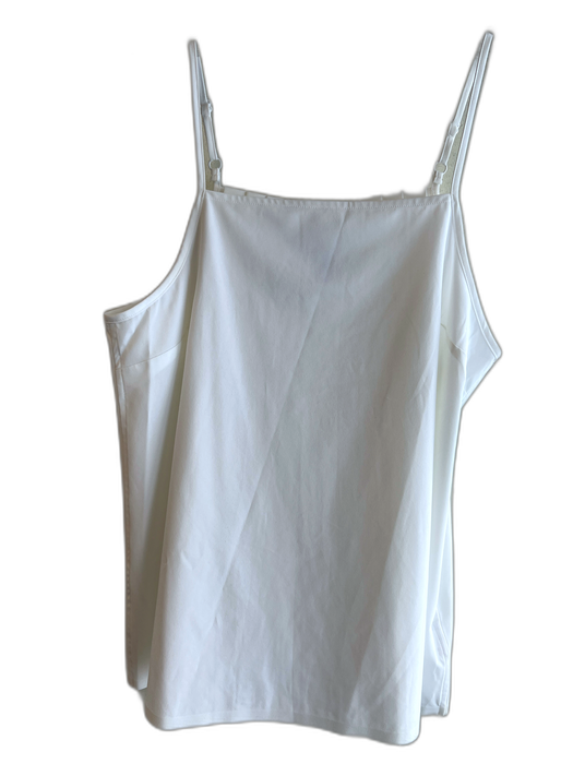 Athleta Size S White Polyester Spaghetti Strap solid color V Neck Top White / S