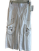 XCVI Size S White Cotton Elastic Waist solid color Cargo Pockets Wide Leg Pants White / S