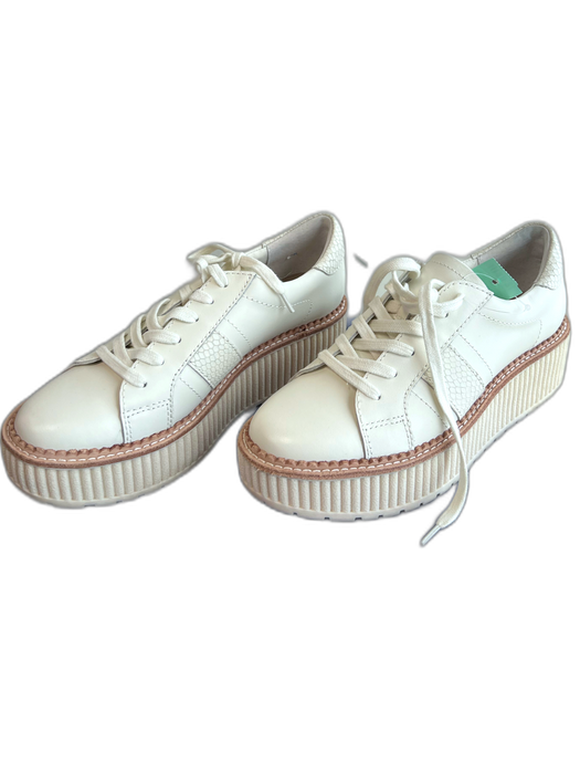 Dolce Vita Shoe Size 7 White & Beige Manmade Material Round Toe Platform Shoes White & Beige / 7