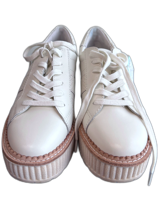 Dolce Vita Shoe Size 7 White & Beige Manmade Material Round Toe Platform Shoes White & Beige / 7