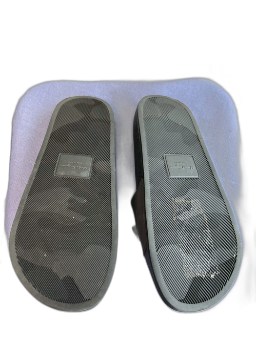 Salvatore Ferragamo Shoe Size 6 Black Manmade Material Open Silver Detail Shoes Black / 6