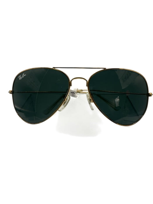 Ray Ban Black & Gold Tone Metal Frame Aviator tinted lens Sunglasses Black & Gold Tone