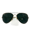 Ray Ban Black & Gold Tone Metal Frame Aviator tinted lens Sunglasses Black & Gold Tone