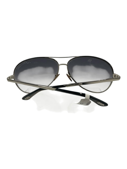 Tom Ford Silver Tone Metal Frame Gradient Lens Aviator Sunglasses Silver Tone
