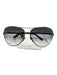 Tom Ford Silver Tone Metal Frame Gradient Lens Aviator Sunglasses Silver Tone