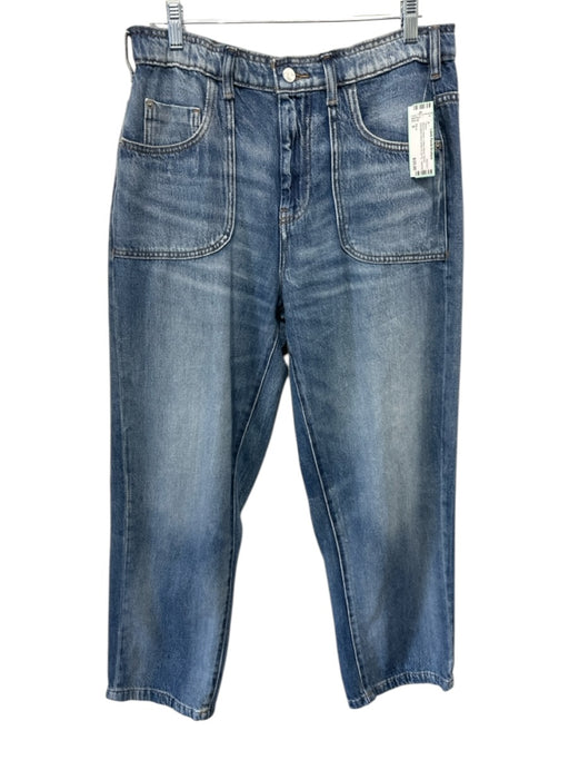 Pilcro Size S Medium Wash Cotton Blend Denim adjustable waist Tapered Jeans Medium Wash / S