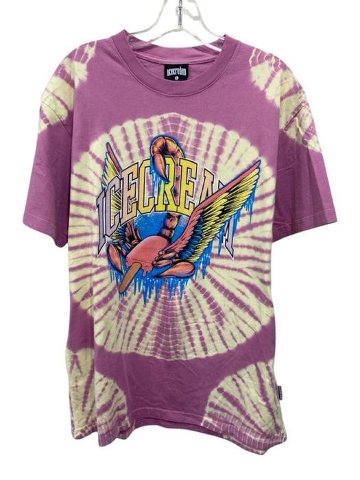 Billionaire Boys Club Size L Purple & Multi Print Cotton Tye Dye Graphic Shirt Purple & Multi Print / L