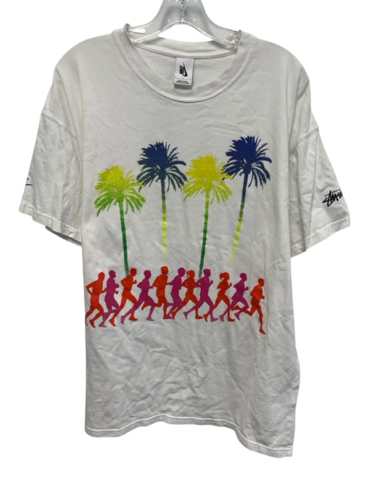 Nike x Stussy Size L White & Multi Cotton Palm Tree T-shirt Shirt White & Multi / L