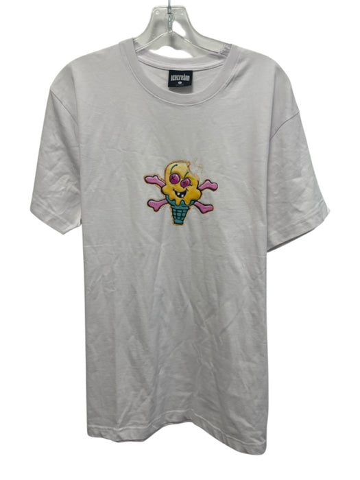 Billionaire Boys Size L White Cotton Graphic T-shirt Shirt White / L