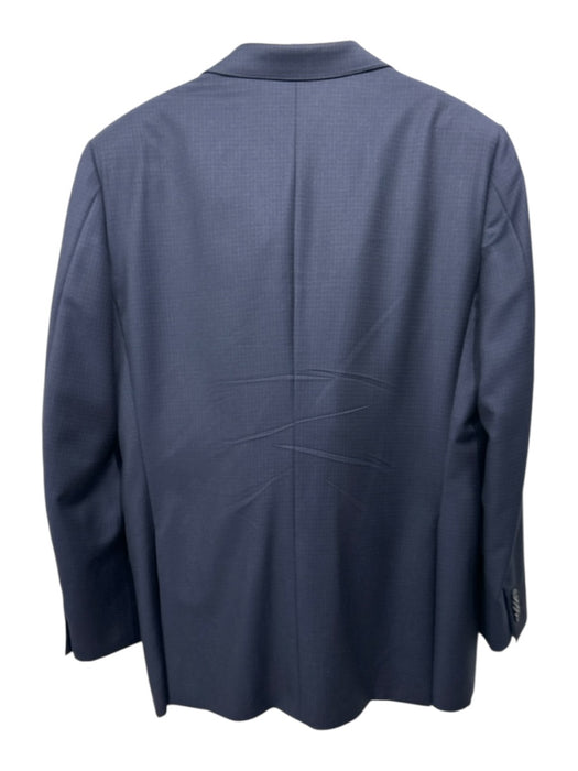 Ermenegildo Zegna Navy Blue Wool Grid 2 Button Men's Suit Navy Blue / 48R