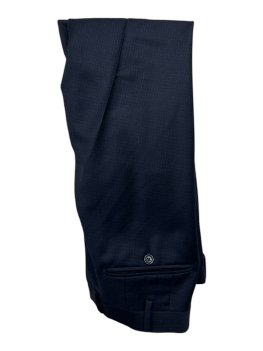 Ermenegildo Zegna Navy Blue Wool Grid 2 Button Men's Suit Navy Blue / 48R
