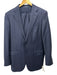 Ermenegildo Zegna Navy Blue Wool Grid 2 Button Men's Suit Navy Blue / 48R